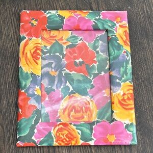 Floral Photo Frame, pink/red/yellow/green/blue, paper, 8x10”